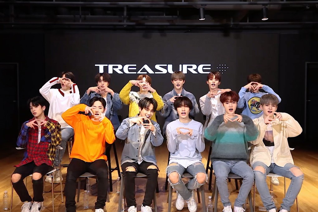 During the latest wave of Covid-19 infections in South Korea, some K-pop performers, including two from Treasure (above), have tested positive for Covid-19.