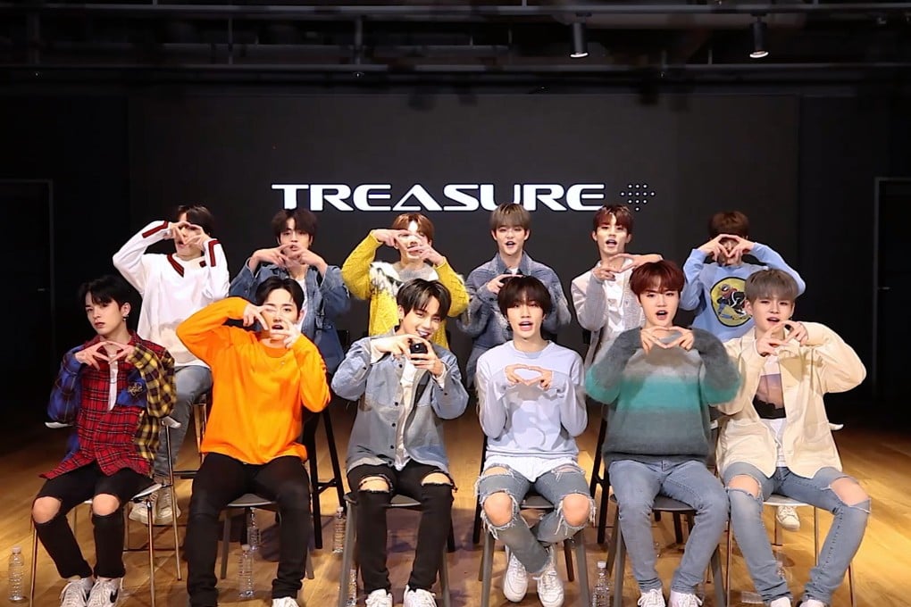 During the latest wave of Covid-19 infections in South Korea, some K-pop performers, including two from Treasure (above), have tested positive for Covid-19.