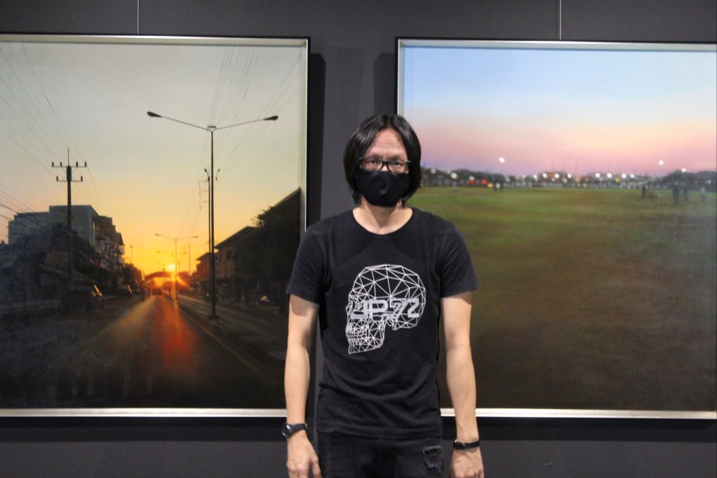 Artists in Thailand have to be careful when criticising the monarchy, flag or government. Wittawat Tongkeaw (above) uses allusion and symbolism to convey his message at his new exhibition in Bangkok. Photo: Tara Abhasakun