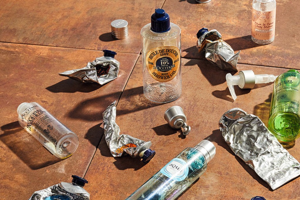 Beauty product makers are working to reduce plastic waste, among them L’Occitane, whose new Hong Kong store accepts empty bottles and tubes, including those of other brands, for recycling. It is also among brands that sell refillable beauty products.
