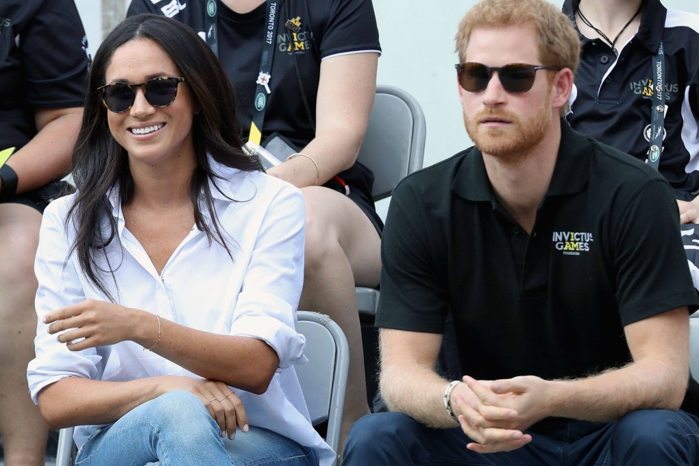 Meghan Markle (left) and Prince Harry at the 2017 Invictus Games in Toronto, Canada. Markle wore a white shirt by Misha Nonoo, one of the fashion brands that has reaped the benefits of being worn by the duchess. Photo: AFP