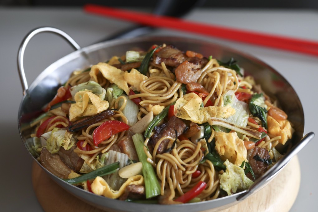 Chow mein with pork belly and dried shrimp: a classic stir-fry dish. Photo: Jonathan Wong