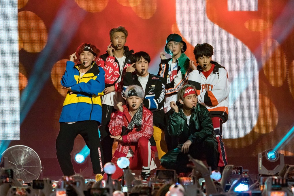 K-pop boy band sensation BTS perform on US TV show Jimmy Kimmel Live on November 15, 2017 in Los Angeles, California. Photo: GC Images