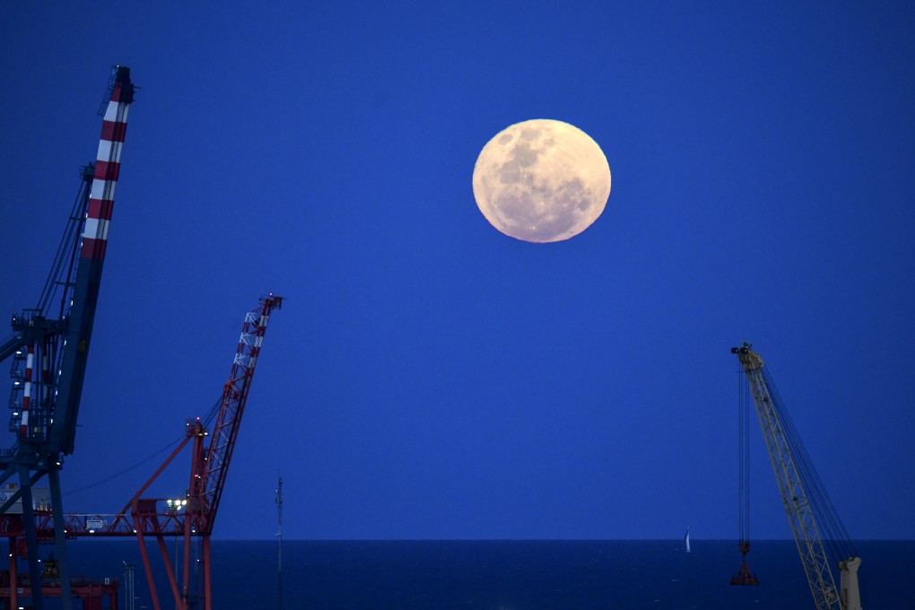 A blue moon over the La Plata River in Buenos Aires, Argentina. Photo: AFP