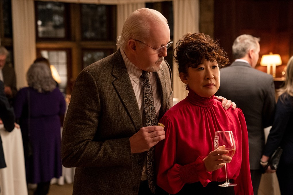 David Morse (left) and Sandra Oh in a scene from Netflix comedy The Chair. Photo: TNS