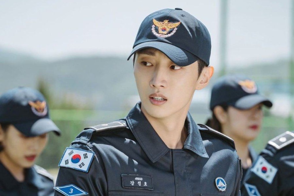 Jin Young in a scene from K-drama Police University, which follows the trials and tribulations of young recruits at a police academy.