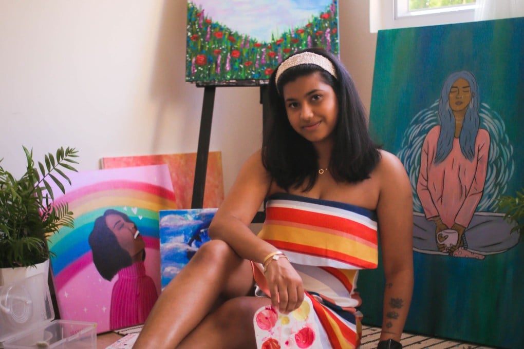 Hong Kong-based artist Sravya Attaluri wants to use art to “break mental health stigmas, champion body confidence and promote diversity”. Photo: Sravya Attaluri