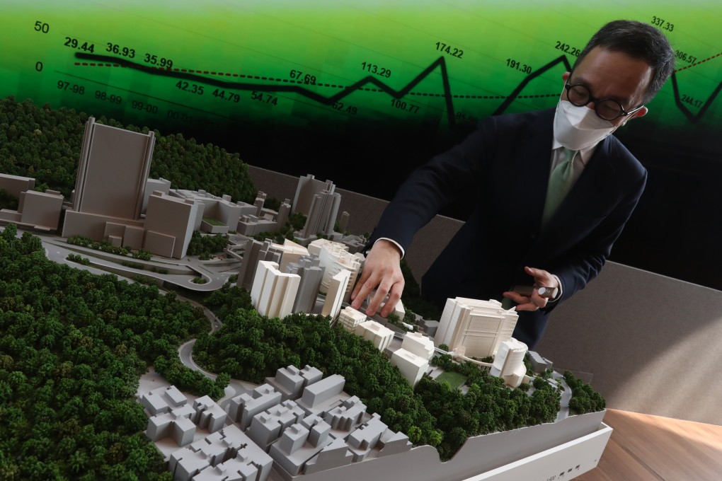 Gabriel Leung, dean of the Li Ka Shing Faculty of Medicine at the University of Hong Kong, introducing the proposed new medical building development on July 27. Photo: Jonathan Wong