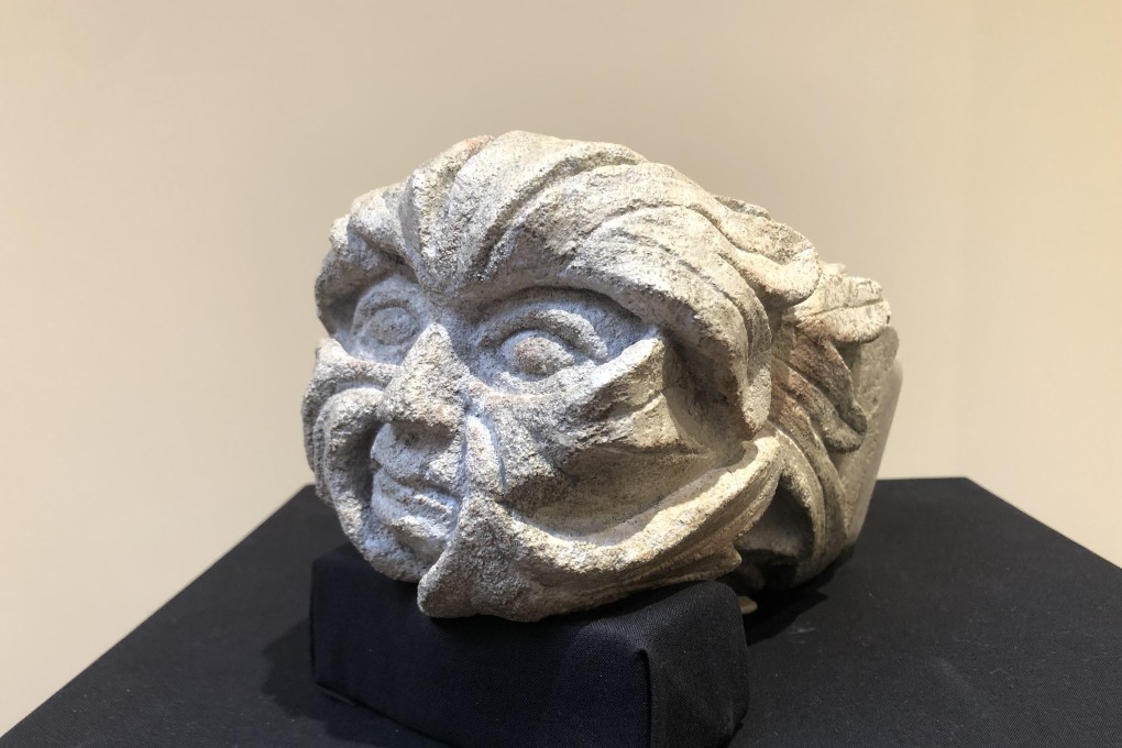 A 14th-century church moulding in the form of the Green Man, Anonymous, from Lincolnshire, England. The piece, part of the McCarthy Collection, is now on display as part of the University of Hong Kong Museum and Art Gallery’s “High Gothic” exhibition.