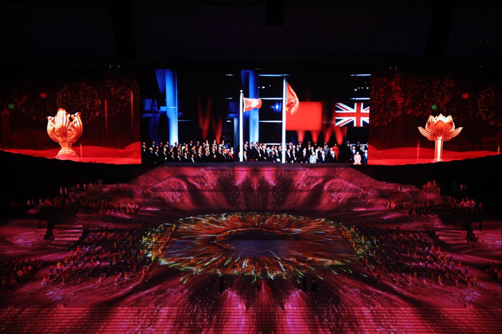 A scene depicting the end of colonial rule in Hong Kong was included in the performance on June 28 this year, celebrating the centenary of the founding of the Chinese Communist Party, at the National Stadium in Beijing. The events of July 1, 1997, referred to in the past in Hong Kong’s school textbooks as the Hong Kong handover, is now described as a return to Chinese sovereignty. Photo Simon Song