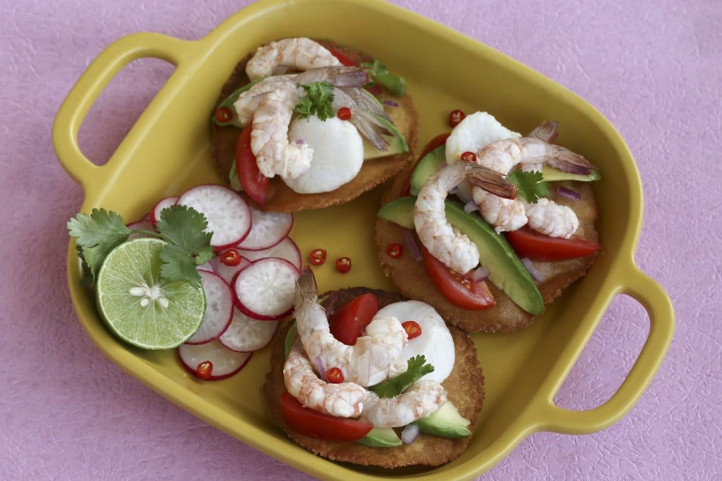Southeast Asian ceviche with avocado and tortilla chips. Photo: SCMP