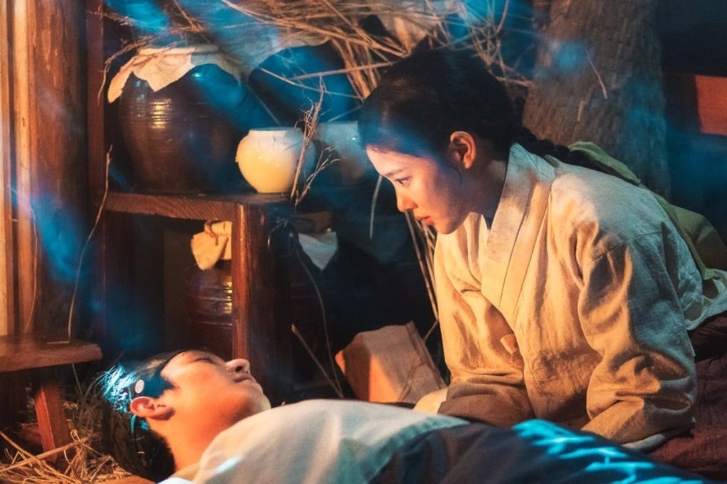 Ahn Hyo-seop (left) and Kim Yoo-jung in a scene from period fantasy romance K-drama Lovers of the Red Sky.