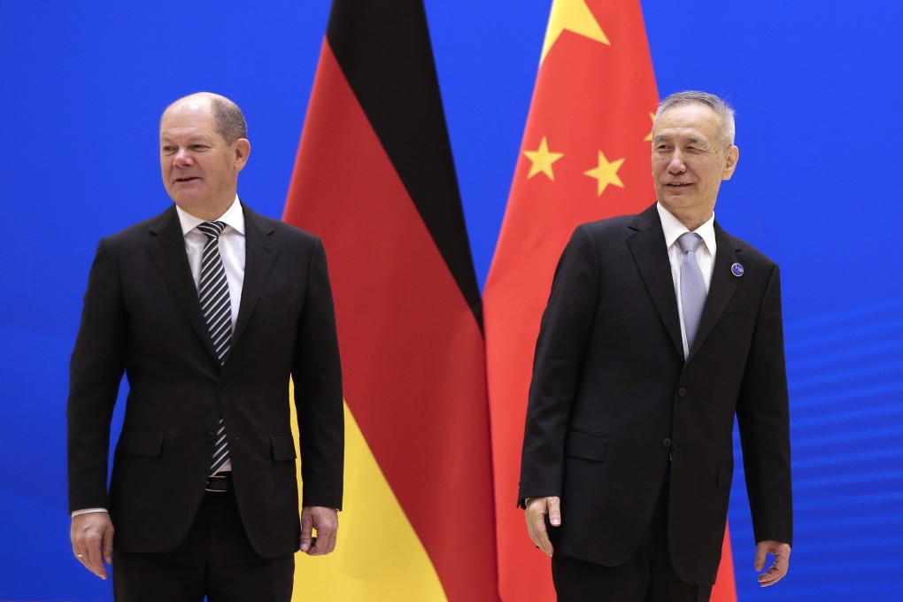 German Finance Minister Olaf Scholz (left) and Chinese Vice-Premier Liu He attend the China-Germany High Level Financial Dialogue at the Diaoyutai State Guesthouse in Beijing, in January 2019. Scholz, who is favourite to succeed Angela Merkel as chancellor, is not expected to chart a difference course in relations with China. Photo: AP