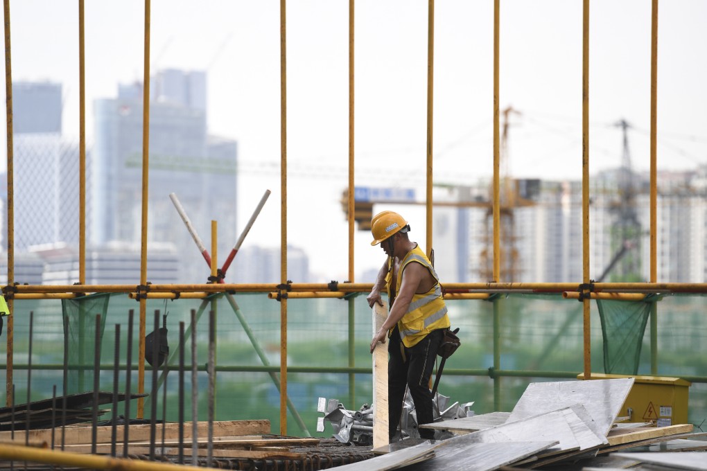 A labourer in Qianhai, Shenzhen, works on a construction site on September 8. Shenzhen has grown to become one of the most prosperous and dynamic economies in China. Photo: Xinhua