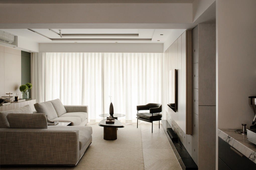 A nine-month project by interior designer Greg Ling Ho-sang transformed this Mid-Levels flat in Hong Kong into a modern living space with bespoke storage and muted colours. Photo: Amanda Kho. Stylist: At Liberty