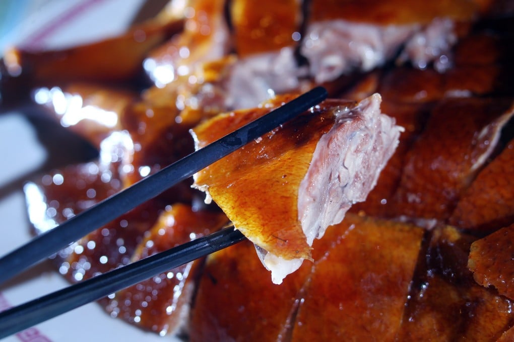 Roast goose at Sham Tseng Chan Kee, where actress and singer Nicola Cheung often takes first-time visitors to Hong Kong. She tells the Post about her favourite restaurants in the city. Photo: SCMP