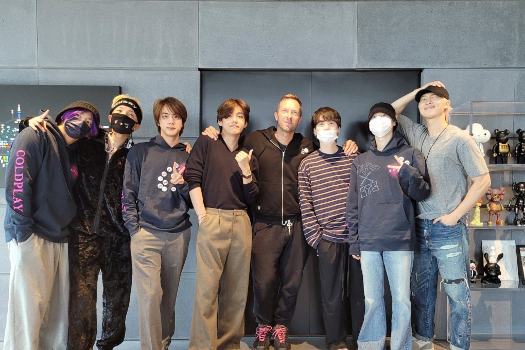 BTS collaborated with British band Coldplay on a single, My Universe, which is out on September 24. Photo: Twitter