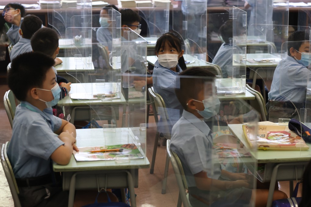A primary school in Hong Kong resumes half-day sessions. Since under-12s aren’t eligible for vaccination yet, full-day sessions for kindergarten and primary school pupils remain off the table for now, more than a year into the Covid-19 pandemic. Photo: K.Y. Cheng