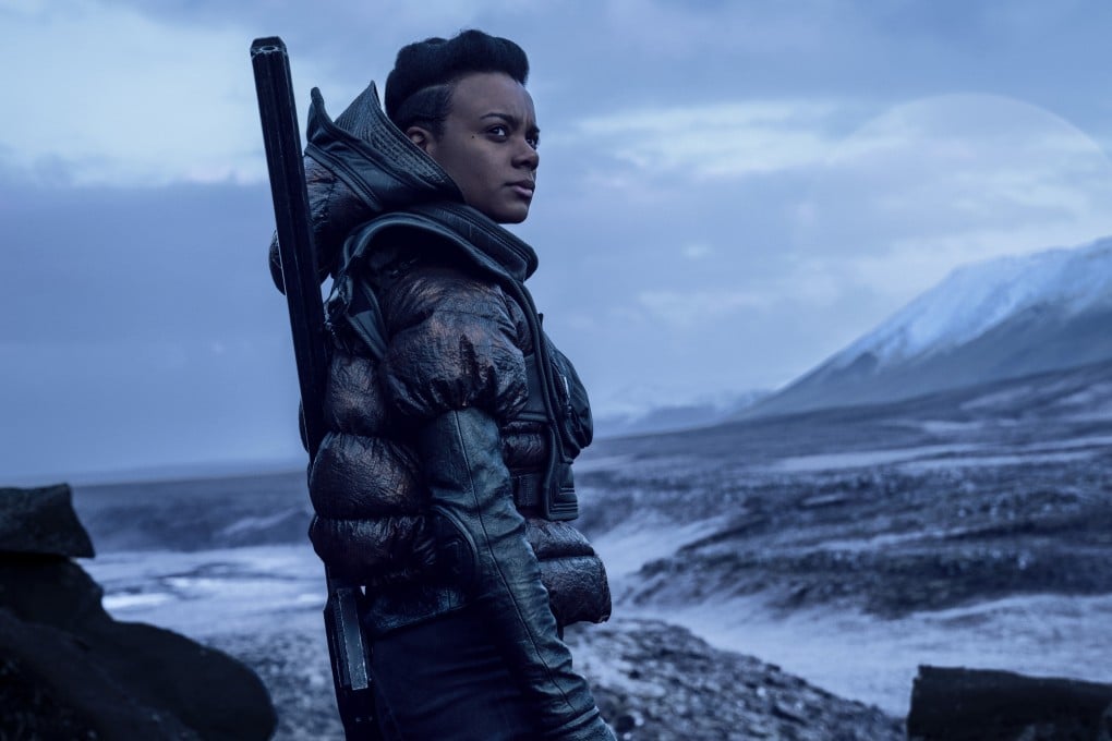 Leah Harvey as Salvor Hardin, warden of the planet Terminus, in the Apple TV+ series Foundation. Photo: Apple TV+