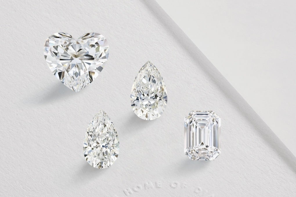 Four De Beers diamonds in different shapes from a 129.71ct rough diamond mined in Botswana. The 1888 Master Diamonds collection is made up of 19 stunning stones.