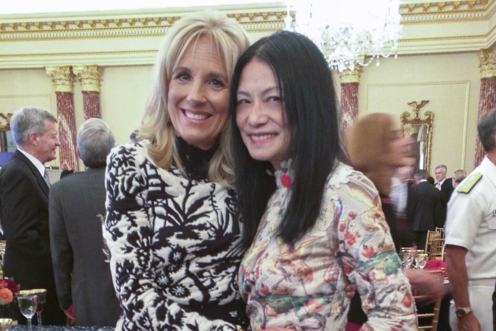 Vivienne Tam and Jill Biden at a luncheon honouring Chinese President Xi Jinping at the US State Department in 2015.