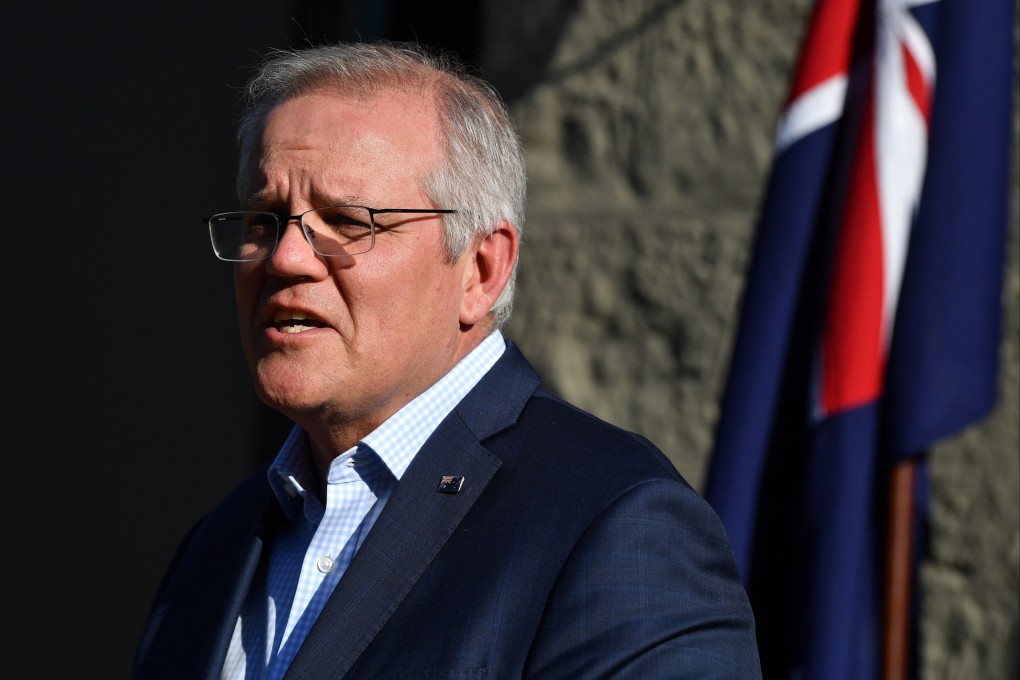 Australian Prime Minister Scott Morrison at a press conference at Kirribilli House in Sydney, on September 19. Australia’s neighbours would be much happier if it led, instead, on climate change in the Asia-Pacific. Photo: EPA-EFE