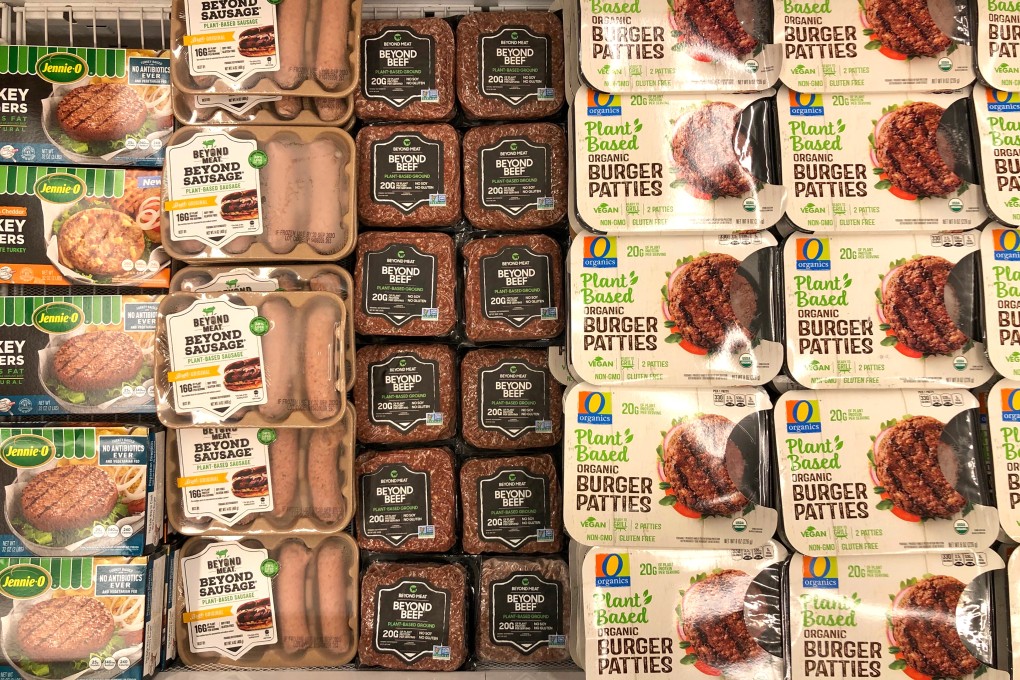 A grocery store with rows of plant-based protein alternatives. Photo: Shutterstock