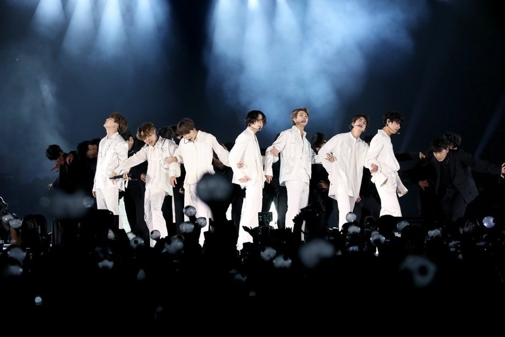 South Korean boy band BTS perform on stage in Saudi Arabia in 2019. The superstar K-pop boy band have announced their first in-person concerts in nearly two years, in Los Angeles, California, in November and December, having been forced to perform online during the coronavirus pandemic that shut down large public gatherings. Photo: YNA/dpa