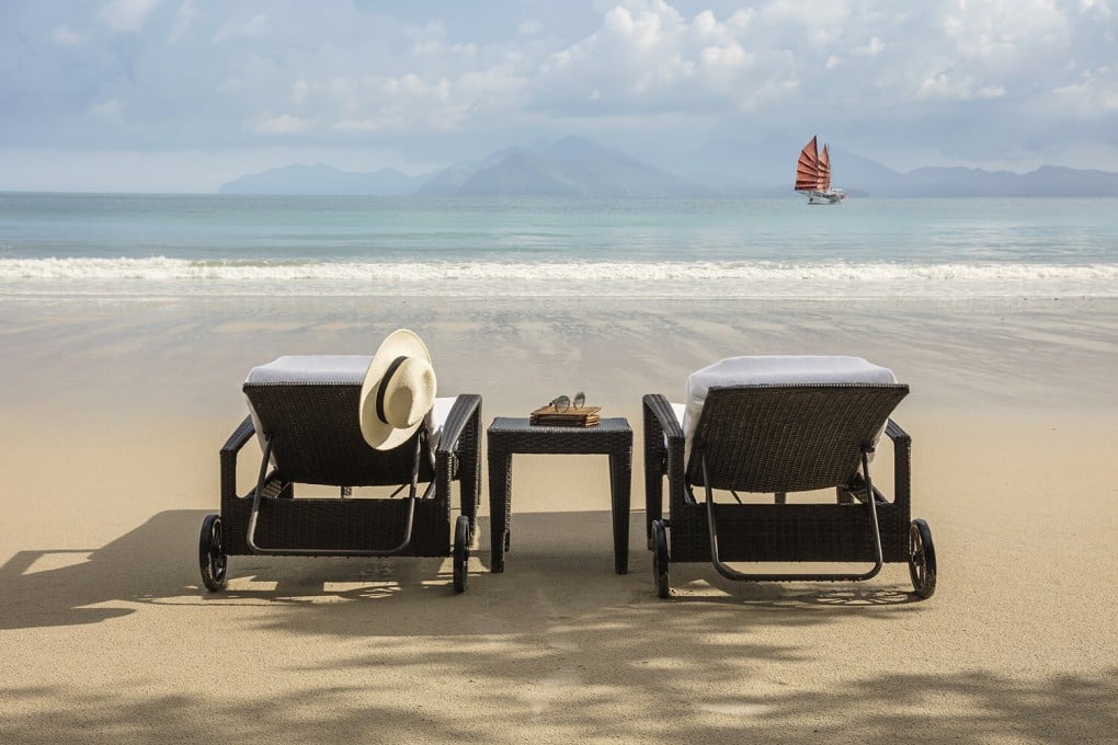 The beach at five-star resort The Datai Langkawi, in Langkawi, Malaysia. The Malaysian holiday hotspot has opened a domestic travel bubble for vaccinated domestic tourists. Photo: Datai Langkawi