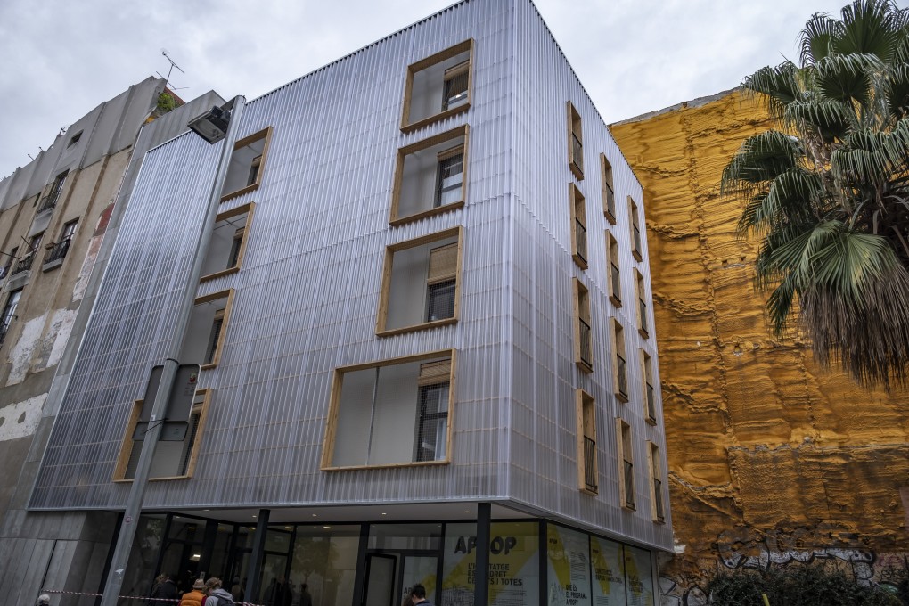 The New European Bauhaus style is a new look for a carbon-free future. This temporary accommodation project in Barcelona was built from recycled shipping containers. Photo: Paco Freire/SOPA Images/ LightRocket via Getty Images