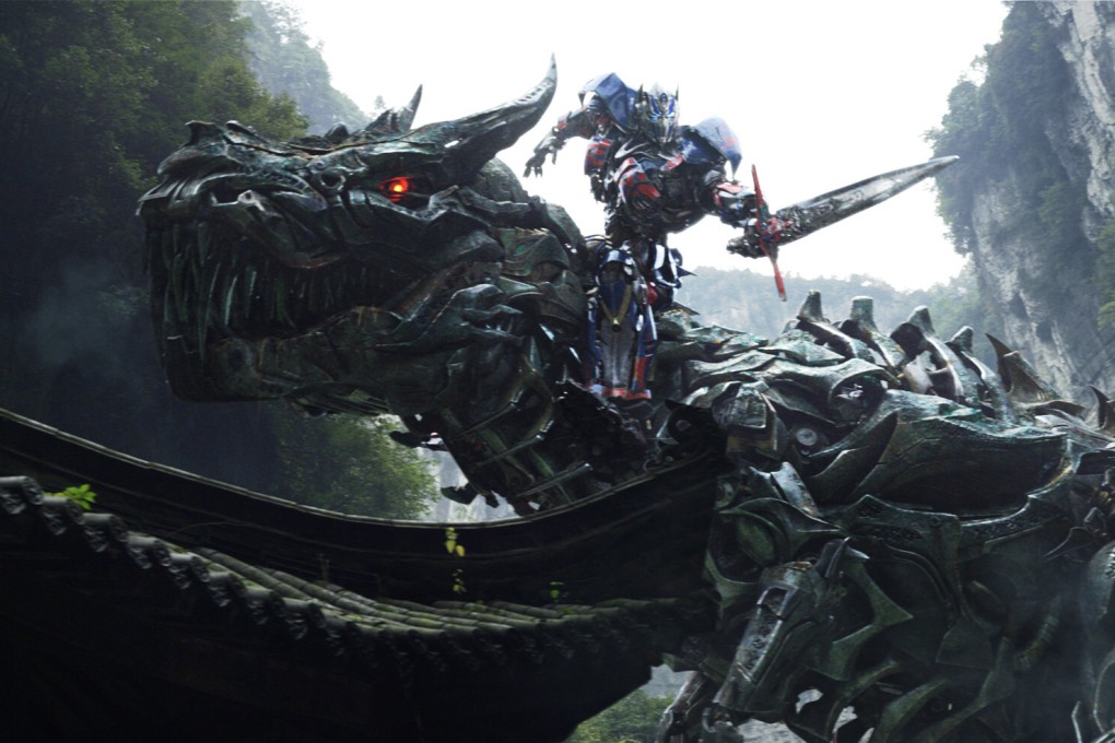 Optimus Prime and a Dinobot in a still from Transformers: Age of Extinction. The fourth instalment in the Transformers series took more money at the Chinese box office than in the US.