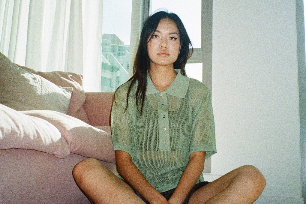 A top made using 100 per cent recycled silk yarn, designed by Grace Lant for The R Collective.