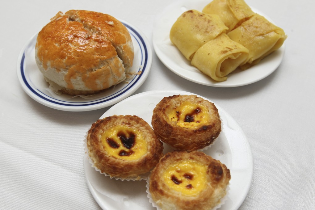 Duck pie, peach pancake, and egg tarts at Luk Yu Tea House, florist Ada Yeung’s favourite place for dim sum and which serves “the best tea in town”. She’s a fan of another restaurant in a historic building, The Peak Lookout. Photo: K.Y. Cheng