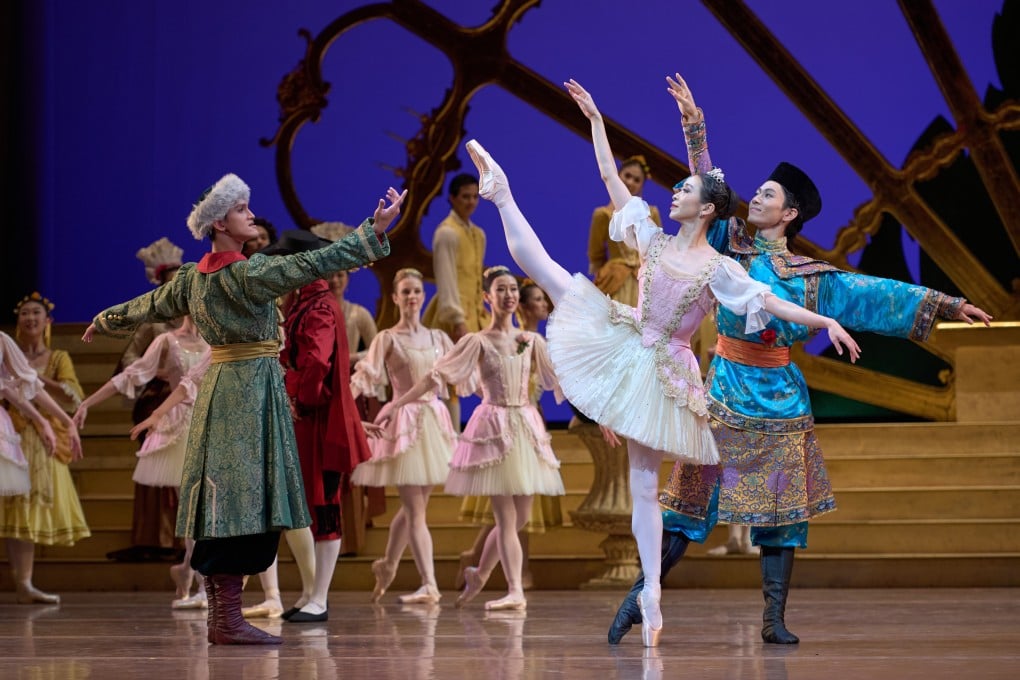 Ye Feifei (second right) in the lead role of Princess Aurora in Hong Kong Ballet’s The Sleeping Beauty. Photo: Hong Kong Ballet
