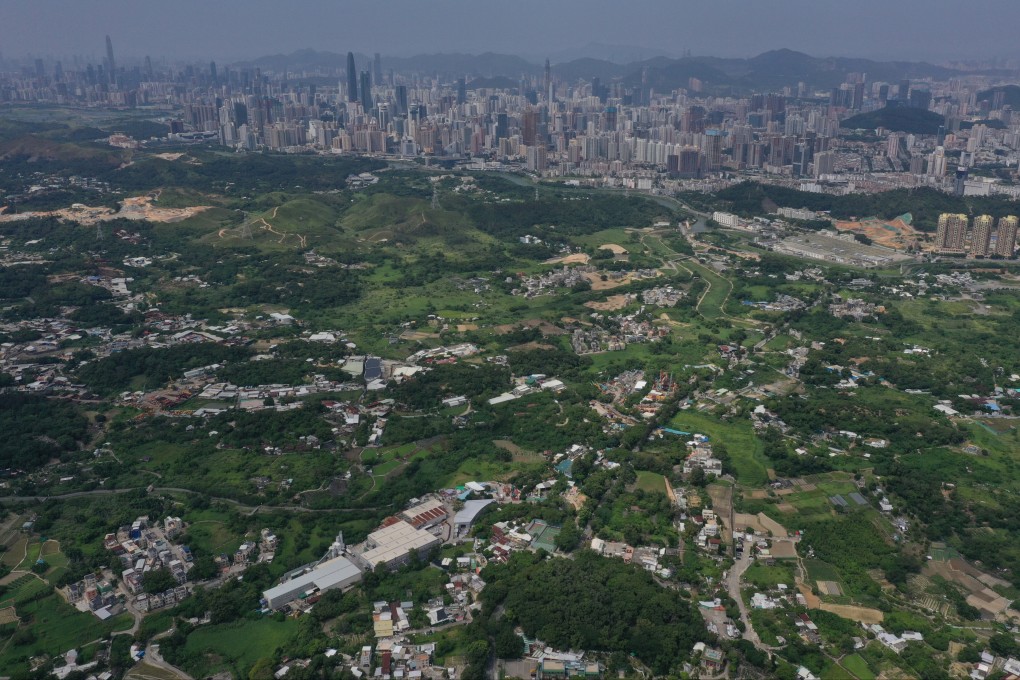 A view of the northern New Territories of Hong Kong, with Shenzhen in the background. Photo: Winson Wong