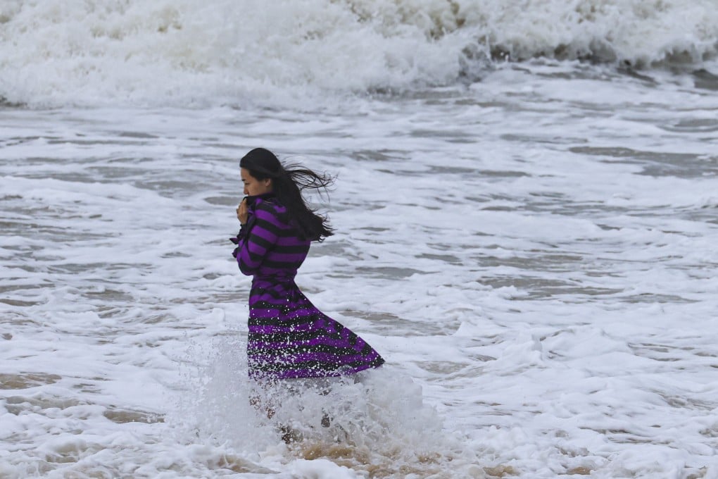 Shek O during typhoon signal No 8 as tropical storm Kompasu nears Hong Kong in October. Photo: Dickson Lee