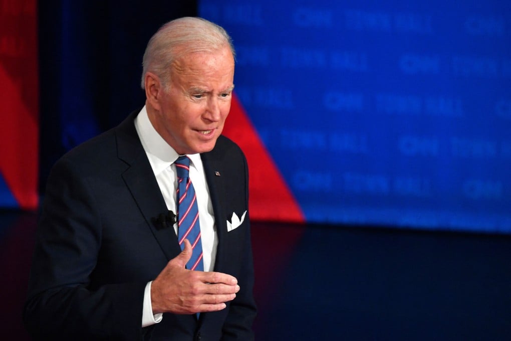 US President Joe Biden in a CNN town hall in Baltimore, Maryland, on October 21. During the event, Biden affirmed that the US had a commitment to defend Taiwan, contradicting a long-standing policy of “strategic ambiguity”. The White House later clarified that US policy remained unchanged. Photo: AFP via Getty Images/TNS