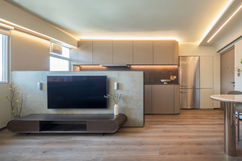 A film-industry creative turned to designer Udo Lam to renovate this 530 sq ft flat in Wong Chuk Hang, Hong Kong. Photo: Udo Lam Wai-wa and Frankie Chao