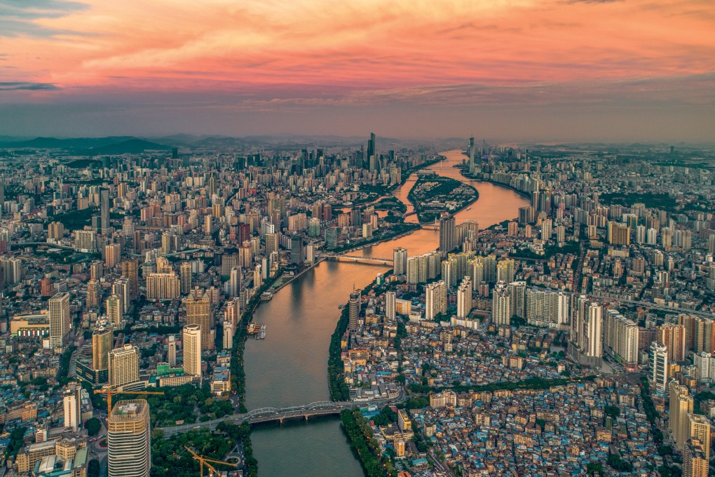 The Pearl River as it cuts through central Guangzhou. The Greater Bay Area economy is poised to explode, and both Hong Kong and Macau have an invite to the party, argue David Dodwell and Thomas Bird in a new book. Photo: Liang Wensheng