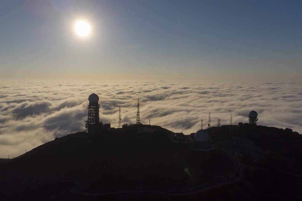 The weather radar facilities on Tai Mo Shan, Hong Kong, look out over a sea of clouds on January 13, 2019. Improving the quality of weather forecasts, early warning systems and climate information services across the globe is vital. Photo: Martin Chan