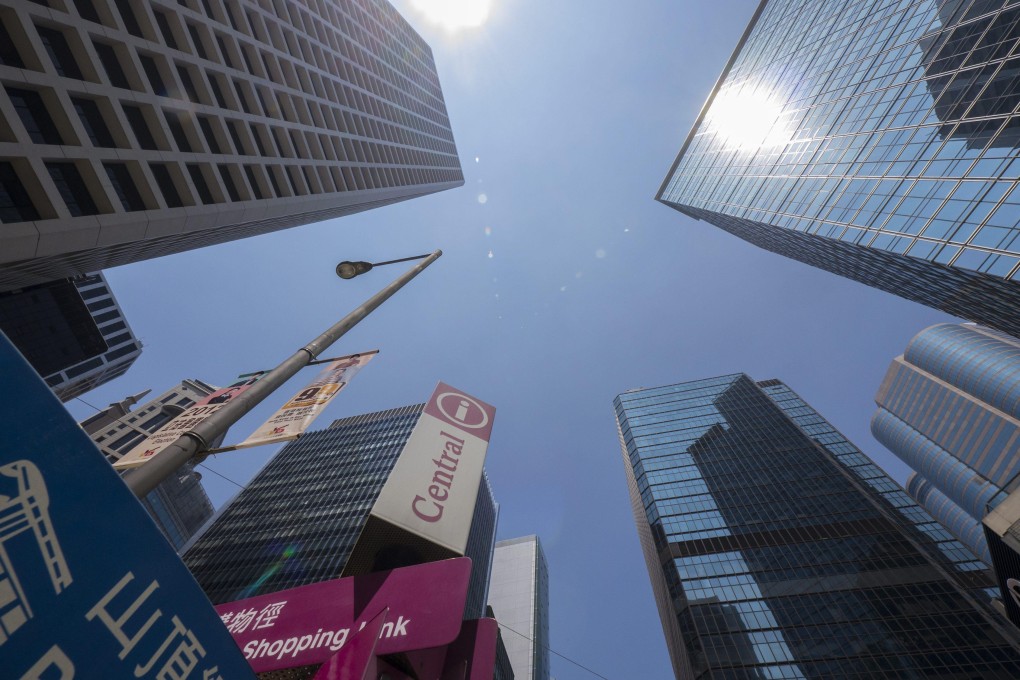 Office blocks in Central, Hong Kong. The push for decarbonising commercial real estate in Asia suffers from undersupply and underinvestment, though that also creates opportunities to take advantage of the momentum towards a zero-carbon economy. Photo: EPA