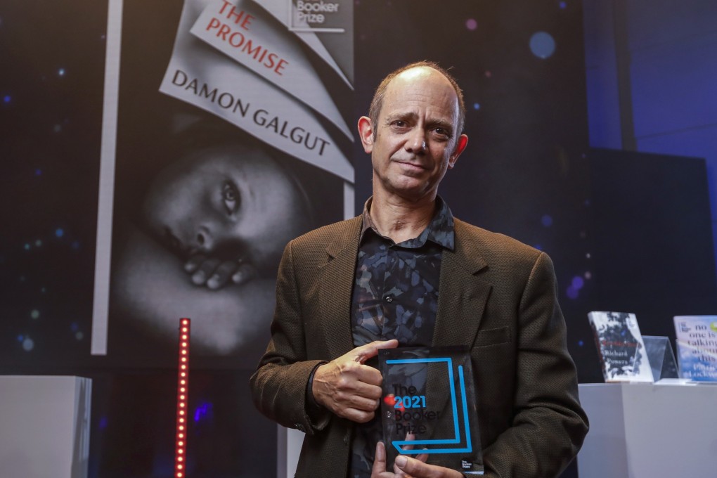 South African author Damon Galgut, winner of the 2021 Booker Prize for Fiction, at the awards ceremony at the BBC Radio Theatre in London on November 3. The annual prize, for the best original novel, written in the English language and published in the UK, was awarded for his book The Promise. Phoyoz; EPA-EFE/David Parry/PA Wire /The Booker Prize Press Office.