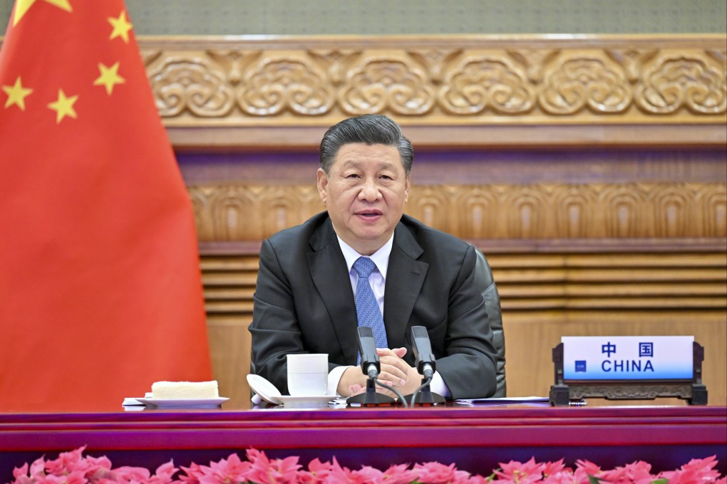 Chinese President Xi Jinping attends the 16th G20 Leaders’ Summit via video link in Beijing. Photo: Xinhua