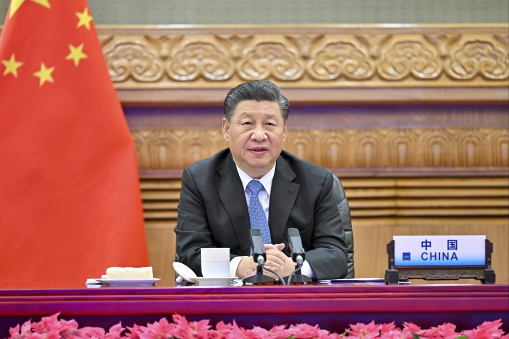 Chinese President Xi Jinping attends the 16th G20 Leaders’ Summit via video link in Beijing. Photo: Xinhua