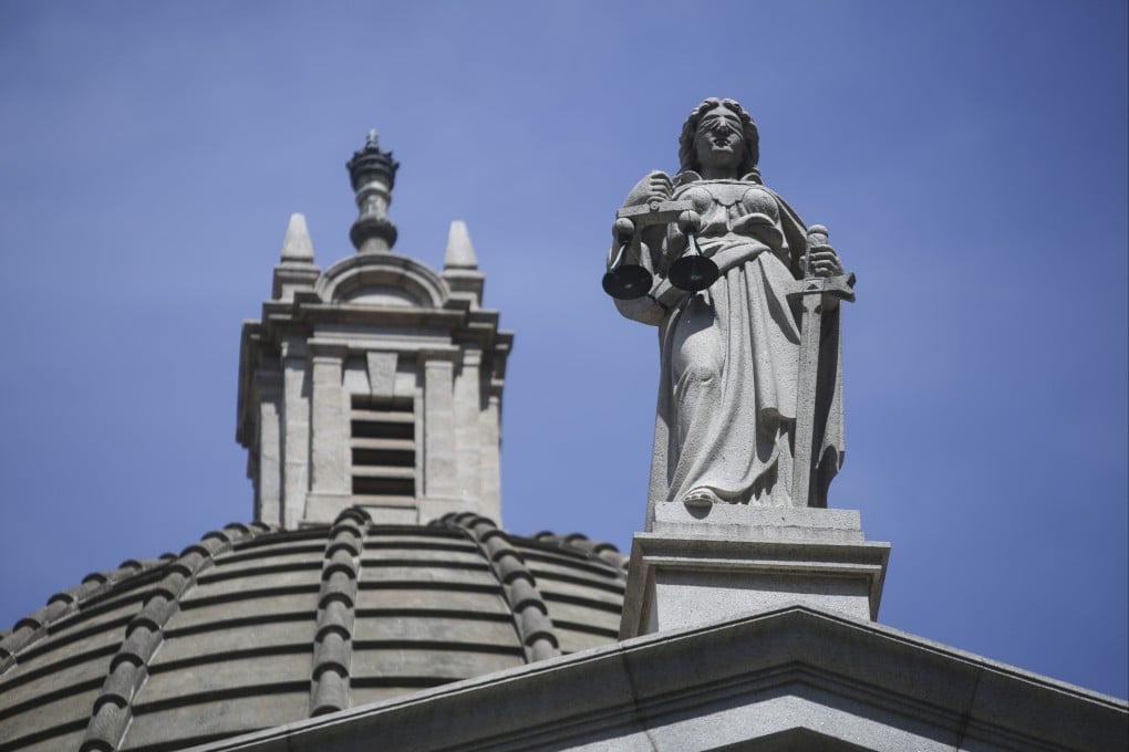 A statue of Lady Liberty stands atop the Court of Final Appeal in Central in May 2017. Photo: Sam Tsang