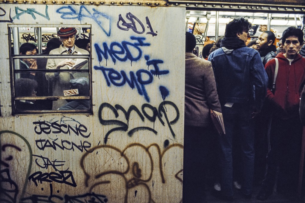 Graffiti covers a a subway train in New York in 1980. Photo: Getty Images