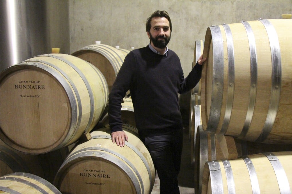 Jean-Emmanuel Bonnaire in the cellar of Domaine Bonnaire & Clouet in the Champagne region of France. He and his brother, Jean-Etienne, are among a growing number of independent champagne producers, some with a long history. Photo: John Brunton