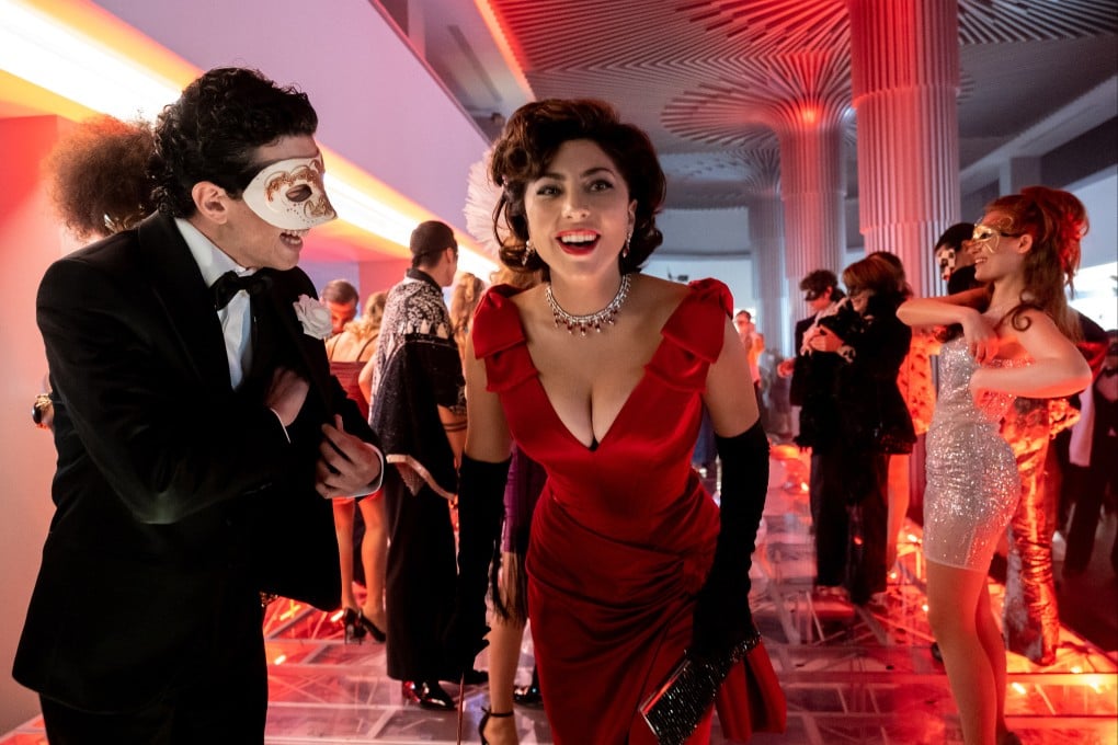 Lady Gaga as Patrizia Reggiani in a still from House of Gucci (category IIB), directed by Ridley Scott. Adam Driver and Al Pacino co-star. Photo: Fabio Lovino / Metro-Goldwyn-Mayer Pictures