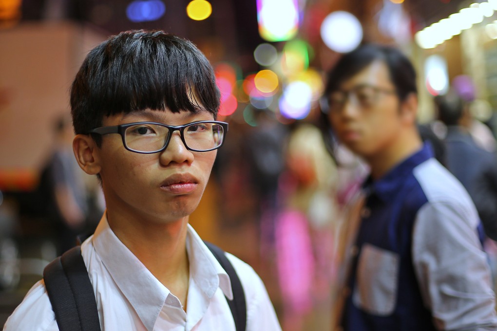 Tony Chung (left), founder of the now-defunct Studentlocalism group. Photo: Dickson Lee