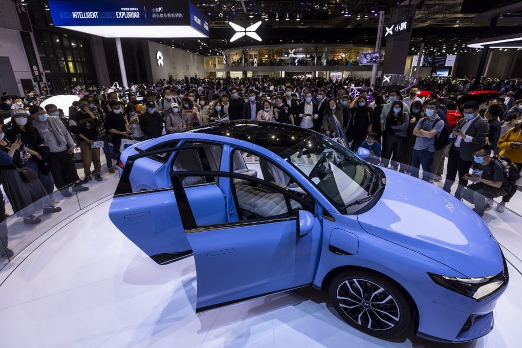 The Chinese EV maker Xpeng expects to sell more than 12,000 cars a month in November and December, including its best-selling P5 model above. Photo: EPA-EFE